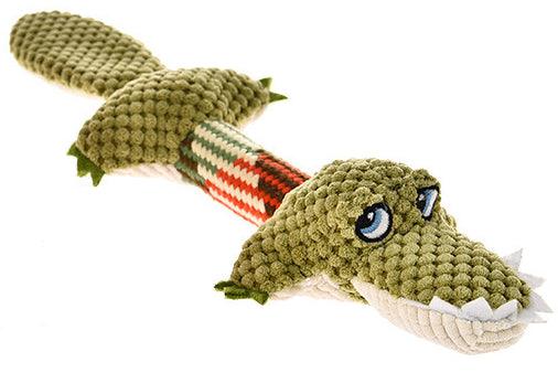 Long-Tailed Crocodile Calling Plush Chew Dog Toy