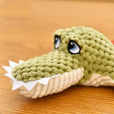 Long-Tailed Crocodile Calling Plush Chew Dog Toy